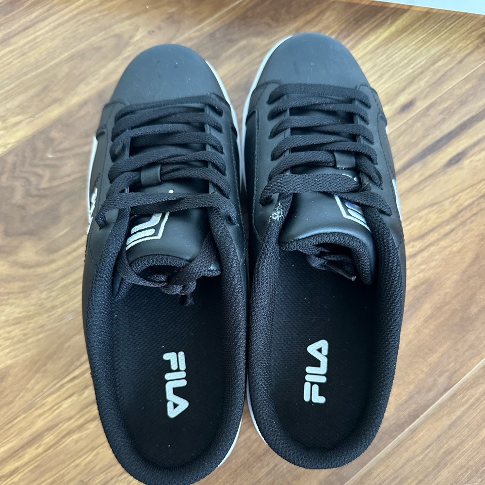 FILA Black & White Slip-On Backless Sneakers - Picture 2 of 2